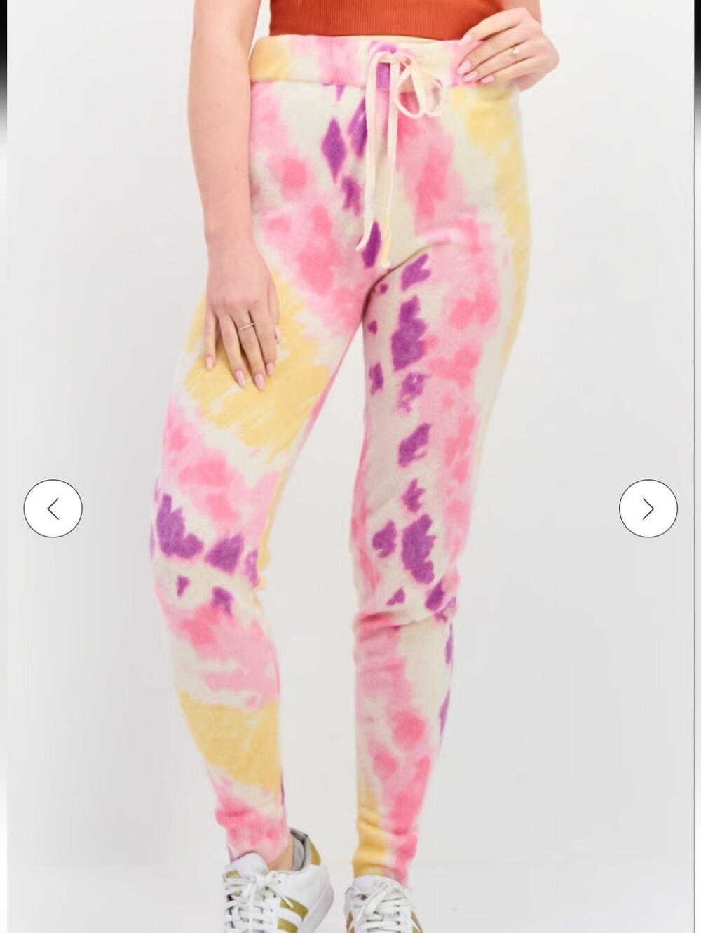 Charte Club Cashmere Tie-Dye Jogger Pants - Pink, Purple & Yellow